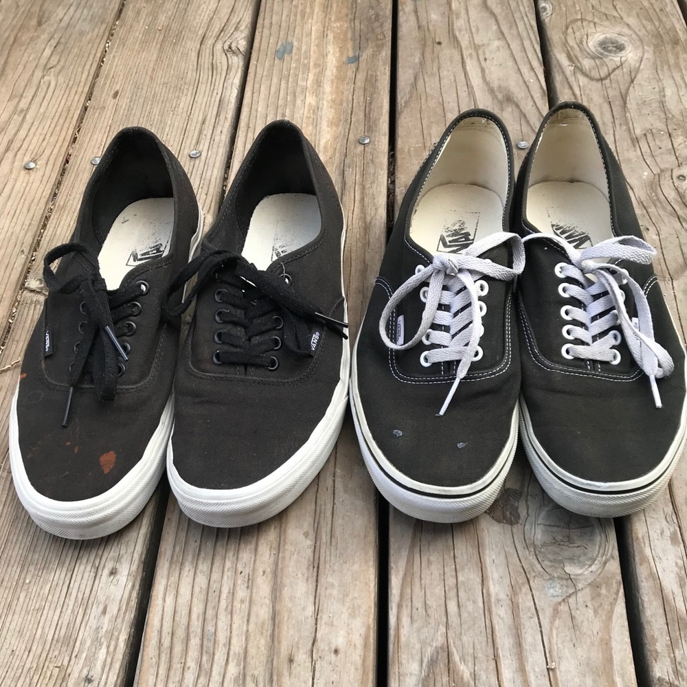Vans authentic shoes two pairs black/white